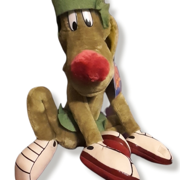 Rare Vintage  1998  23" Looney Tunes Marvin Martian Green Comander K9 Dog Plush - Picture 1 of 7